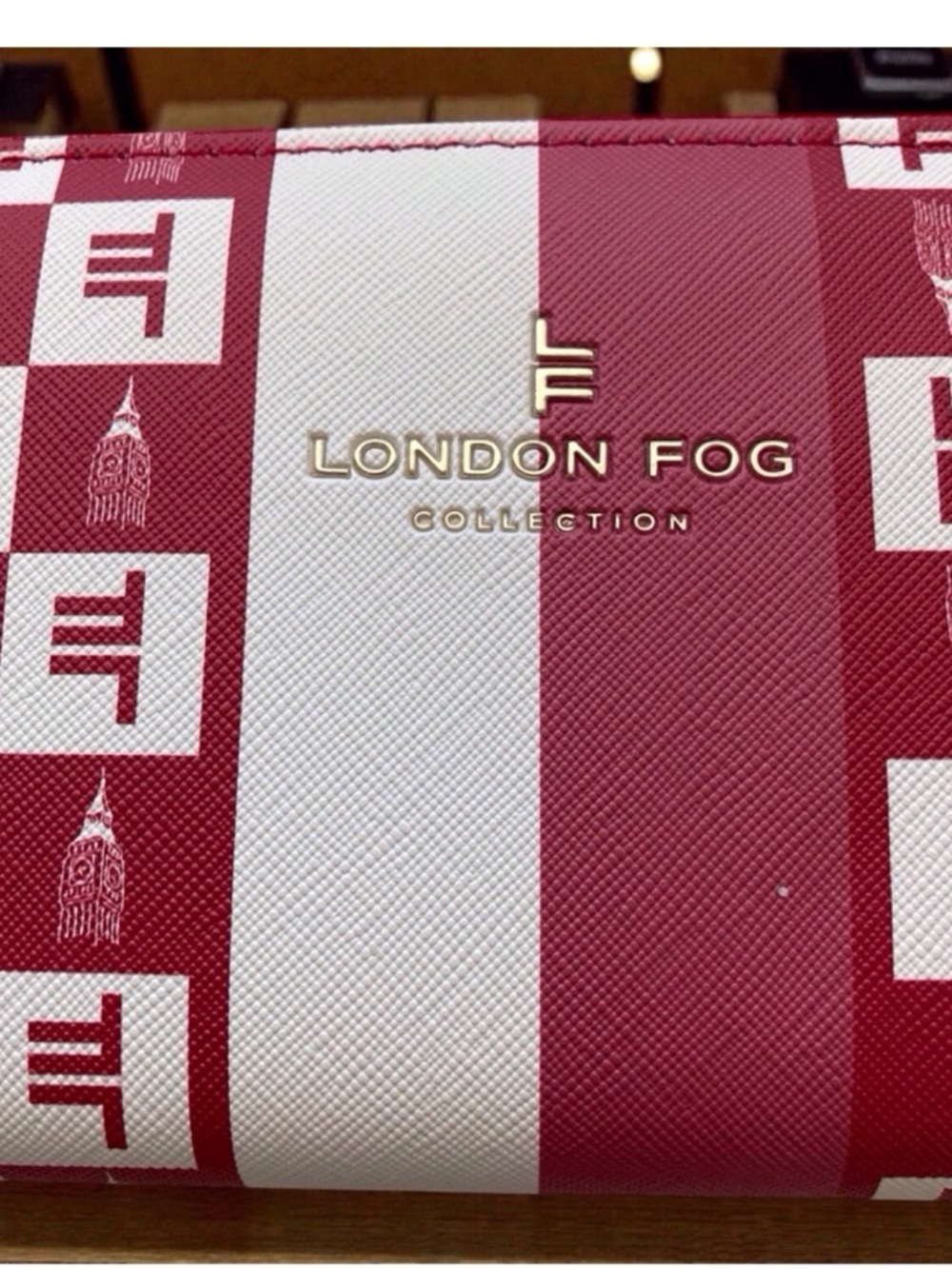 London Fog Ada Signature Zip Around Wallet (Brick Red) NWT - Picture 5 of 10